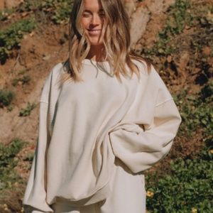 DAILY DRILLS UNISEX OVERSIZED CREW - SAND